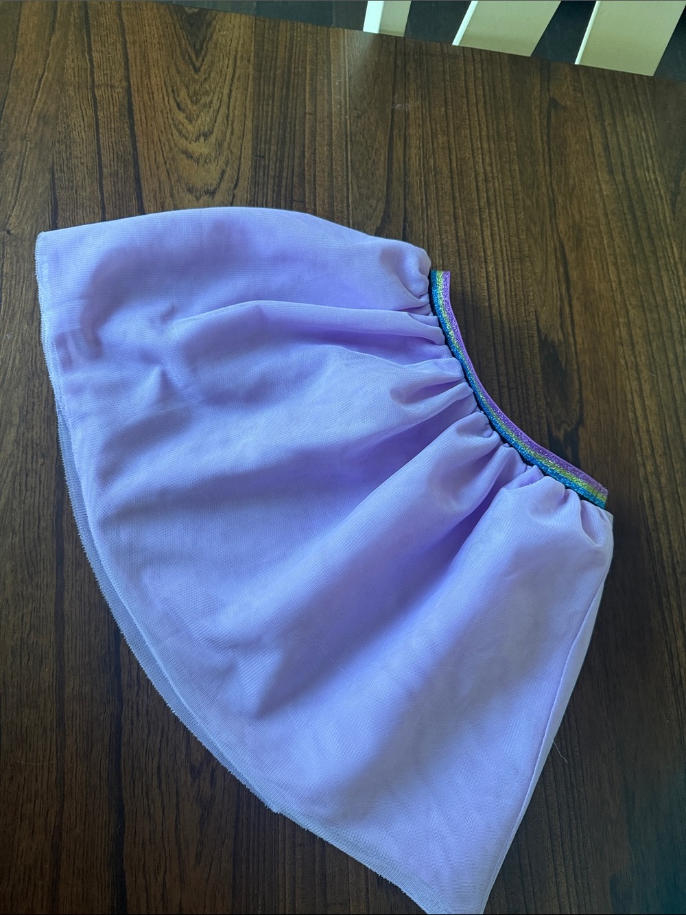 Old Navy 5t Lilac Elastic Waist Skirt with Rainbow Trim